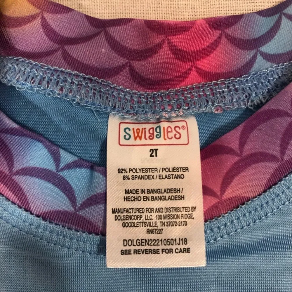Brand new Size 2T‎ Mermaid Bikini with Crop Top